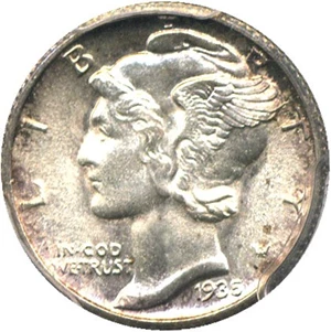 image for: 1935-S 10c PCGS MS66 FB