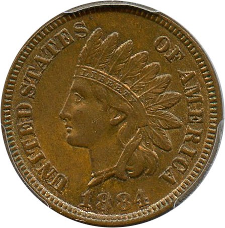 image for: 1884 1c PCGS MS64 BN - No Reserve!