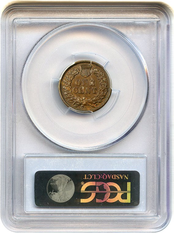 image for: 1869/69 1c PCGS AU55 (Repunched Date, Snow-4) * Key Date *