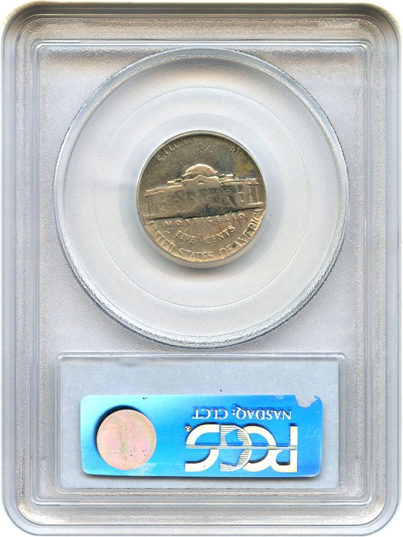 image for: Mint Error: 1975 5c PCGS VF20 (Struck on underweight plcht, 59 grains, 3.82 g)
