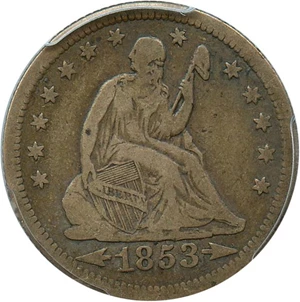 image for: 1853-O 25c PCGS/CAC VF20 (Arrows & Rays)