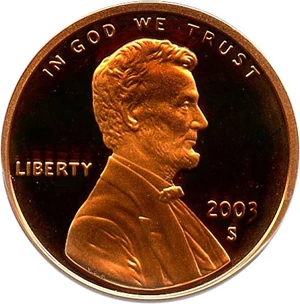 image for: 2003-S 1c PCGS Proof 69 RD DCameo