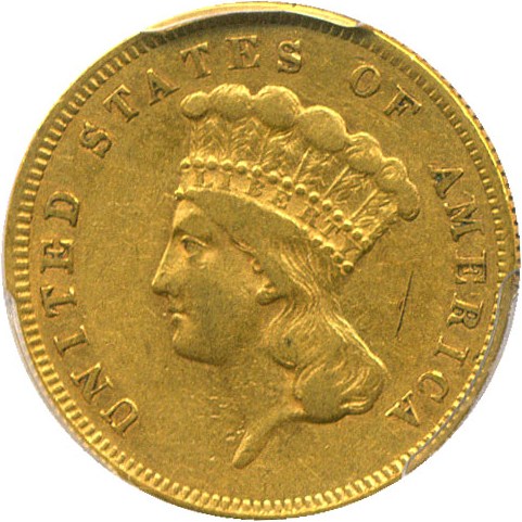 image for: 1862 $3 PCGS/CAC XF45