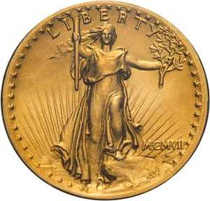 image for: 1907 High Relief $20 PCGS/CAC MS64 (Flat Edge) - Famous American Gold Coin