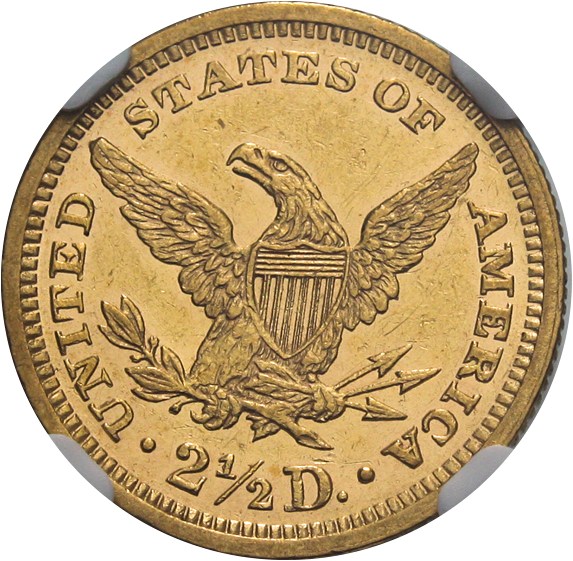 image for: 1881 $2 1/2 NGC MS60 * Low Mintage Issue *