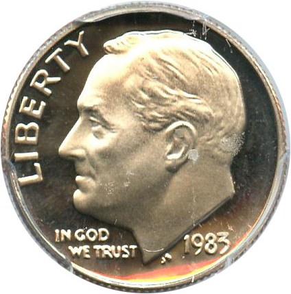 image for: 1983 No S 10c PCGS Proof 69 DCameo - Mint Error