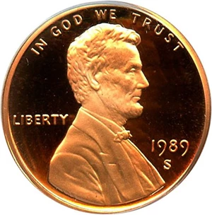 image for: 1989-S 1c PCGS Proof 69 RD DCameo