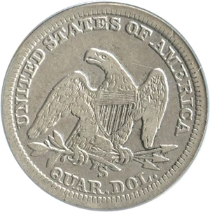 image for: 1861-S 25c PCGS VF30 - Key Date San Francisco Mint Civil War