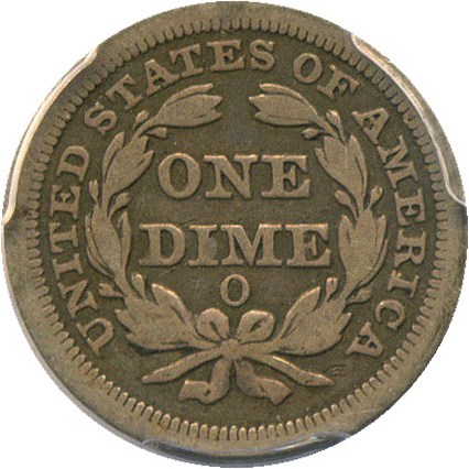 image for: 1851-O 10c PCGS/CAC F12 - Key Date New Orleans