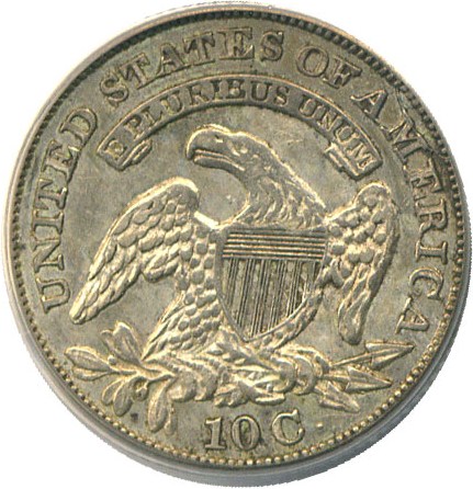 image for: 1830/29 10c PCGS AU50