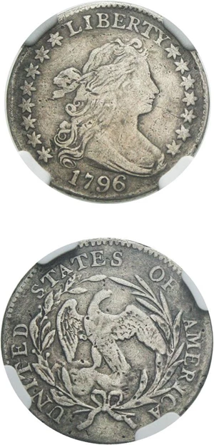 image for: 1796 10c NGC VF Details, Repaired - Key early Draped Bust dime
