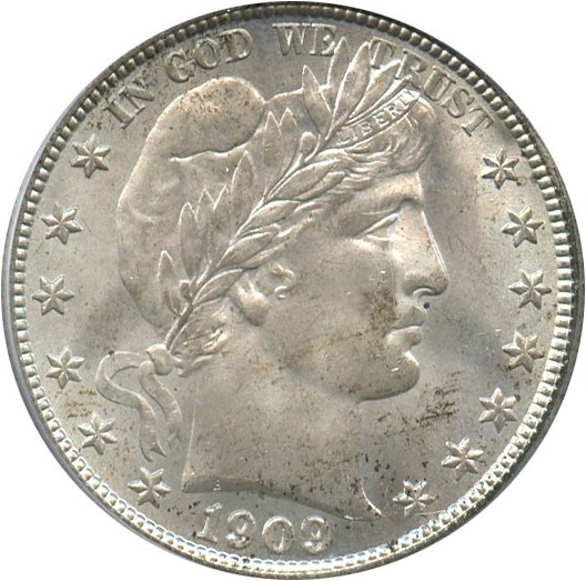 image for: 1909 50c PCGS/CAC MS66