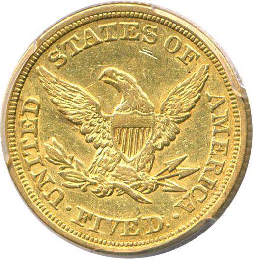 image for: 1850 $5 PCGS AU50 (No Motto)