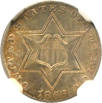 image for: 1856 3cS NGC/CAC MS64+