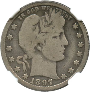image for: 1897-O 25c NGC VG-8 - New Orleans mint