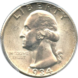 image for: 1934 25c PCGS MS64 (Light Motto)