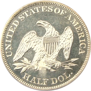 image for: 1861 50c PCGS/CAC Proof 63 Cameo - Civil War Era Proof Half Dollar