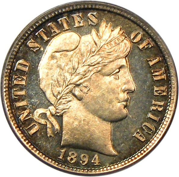 image for: 1894 10c PCGS/CAC Proof 65 CAM - No Reserve!