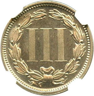 image for: 1876 3cN NGC Proof 66