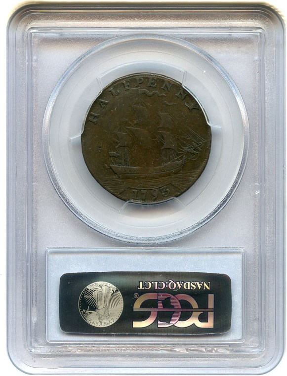 image for: 1793 Washington Half-Penny PCGS VF30 (Ship, Lettered Edge)