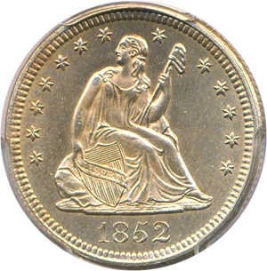 image for: 1852 25c PCGS MS64