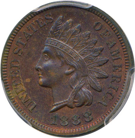image for: 1888 1c PCGS MS64 BN