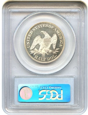 image for: 1861 50c PCGS/CAC Proof 63 Cameo - Civil War Era Proof Half Dollar