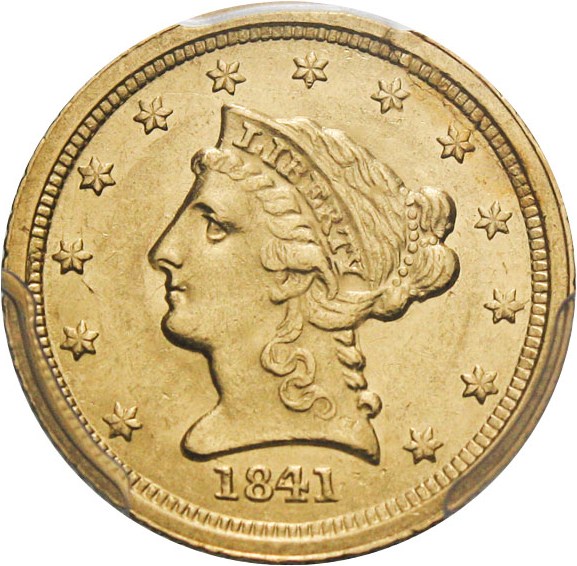 image for: 1841-C $2 1/2 PCGS/CAC AU58 - Charlotte Mint