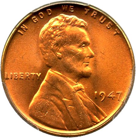 image for: 1947 1c PCGS/CAC MS66 RD