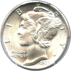 image for: 1938-S 10c PCGS Secure MS66