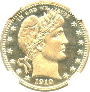 image for: 1910 25c NGC Proof 67+ CAM