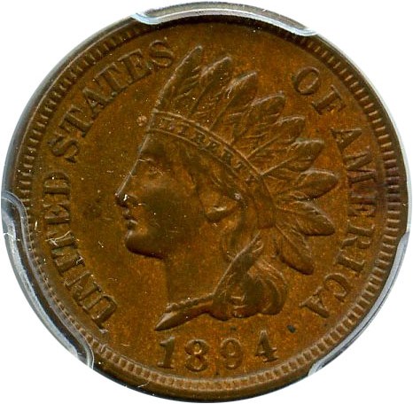 image for: 1894 1c PCGS AU58