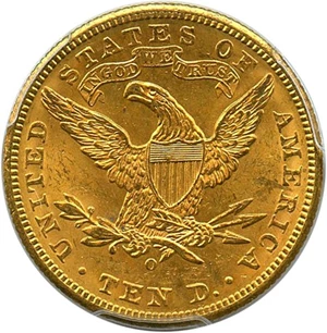 image for: 1893-O $10 PCGS MS62
