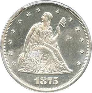 image for: 1875 20c PCGS Proof 63