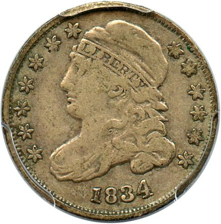 image for: 1834 10C PCGS VF25 (Large 4)