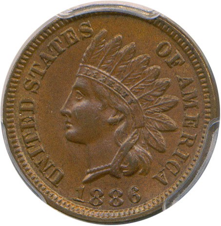 image for: 1886 1c PCGS/CAC MS63 BN (Type 1)