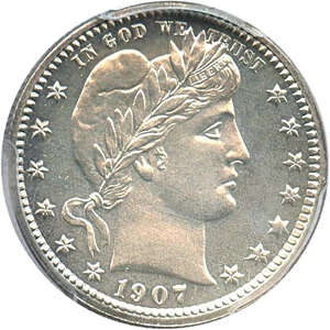 image for: 1907 25c PCGS Proof 66 - No Reserve!