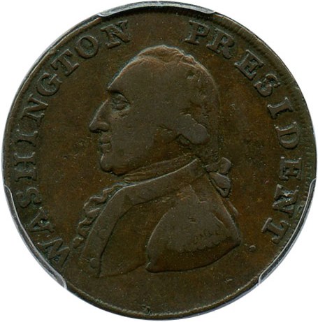 image for: 1793 Washington Half-Penny PCGS VF30 (Ship, Lettered Edge)