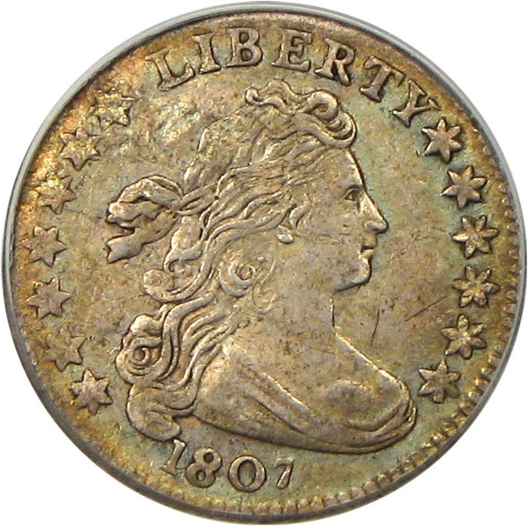 image for: 1807 10c PCGS VF30 OGH - Desirable type coin