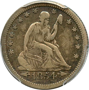 image for: 1854-O 25c PCGS VF20 (Arrows)