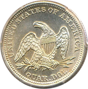 image for: 1852 25c PCGS MS64