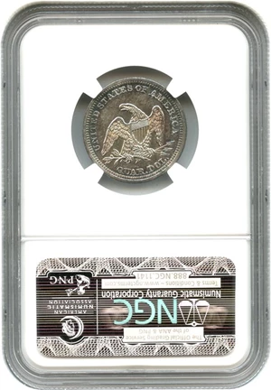 image for: 1842 25c NGC AU55 (Large Date) - No Reserve!