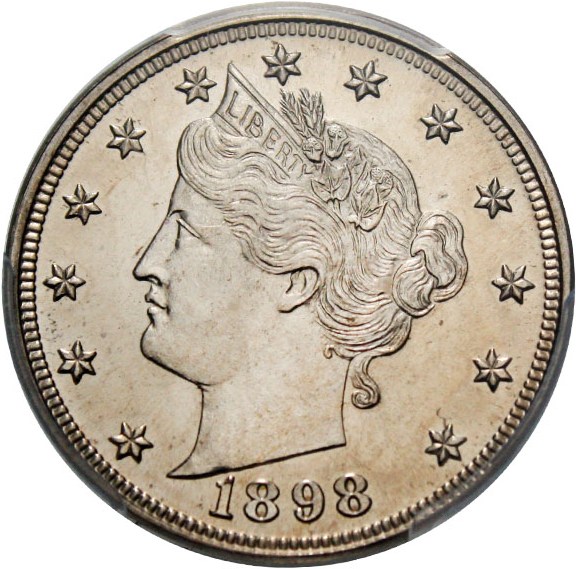 image for: 1898 5c PCGS/CAC Proof 66 Cameo