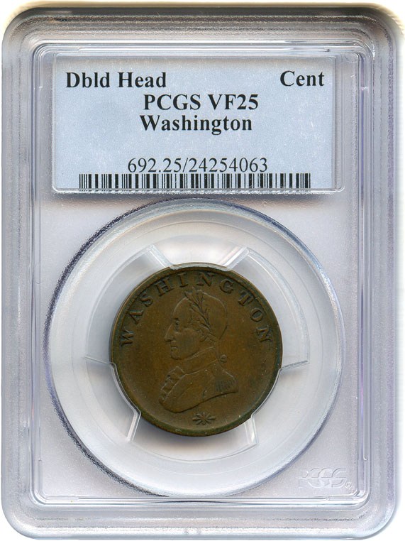 image for: Doubled Head Washington Cent PCGS VF25