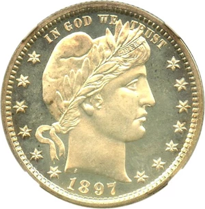 image for: 1897 25c NGC Proof 66