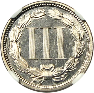 image for: 1874 3cN NGC Proof 65 Cameo