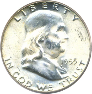 image for: 1955 50c PCGS MS64 FBL (Bugs Bunny variety, FS-401)