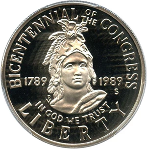 image for: 1989-S Congress 50c PCGS Proof 69 DCAM - Unreserved Lot!