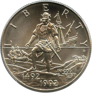 image for: 1992-D Columbus 50c PCGS MS69