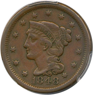 image for: 1848 1c PCGS VF30 - No Reserve!